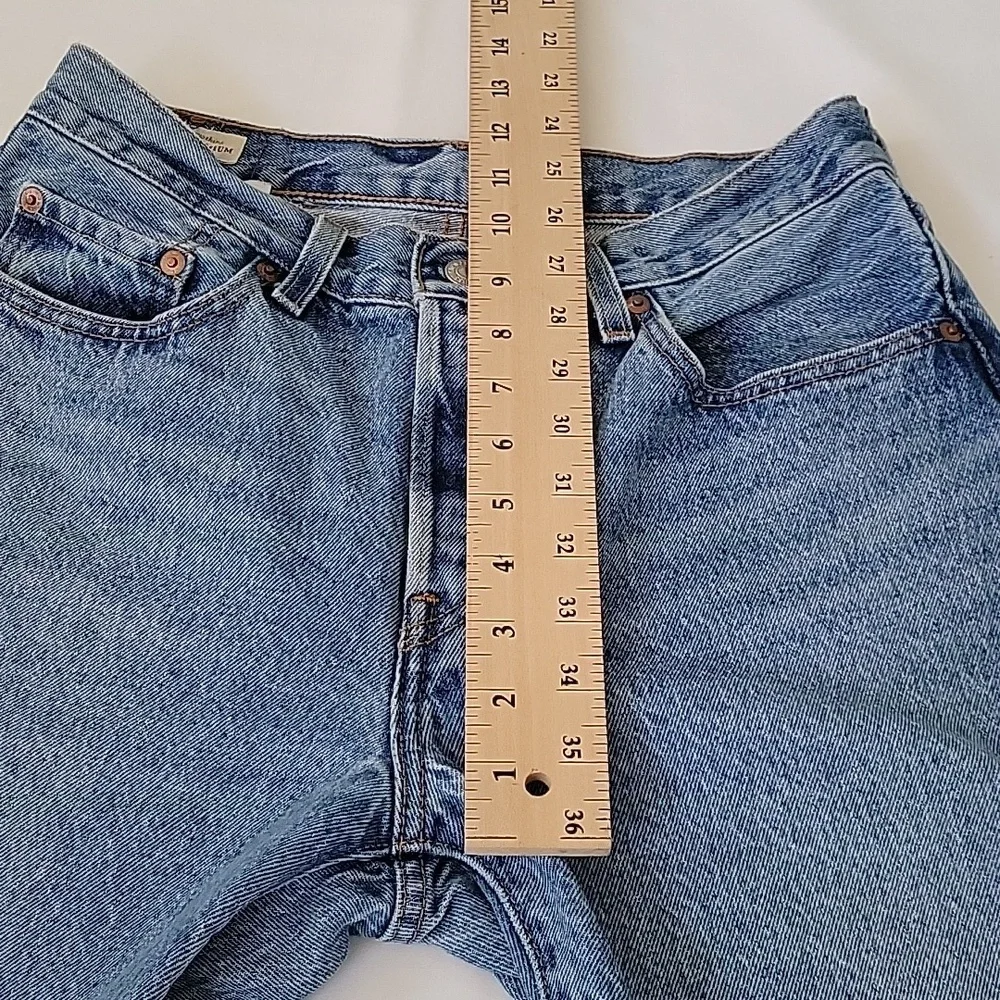 Levi's 501 Womens Jeans 26 Waist 30 Length Leather Patch Big L Tag 100% cotton - Picture 10 of 11